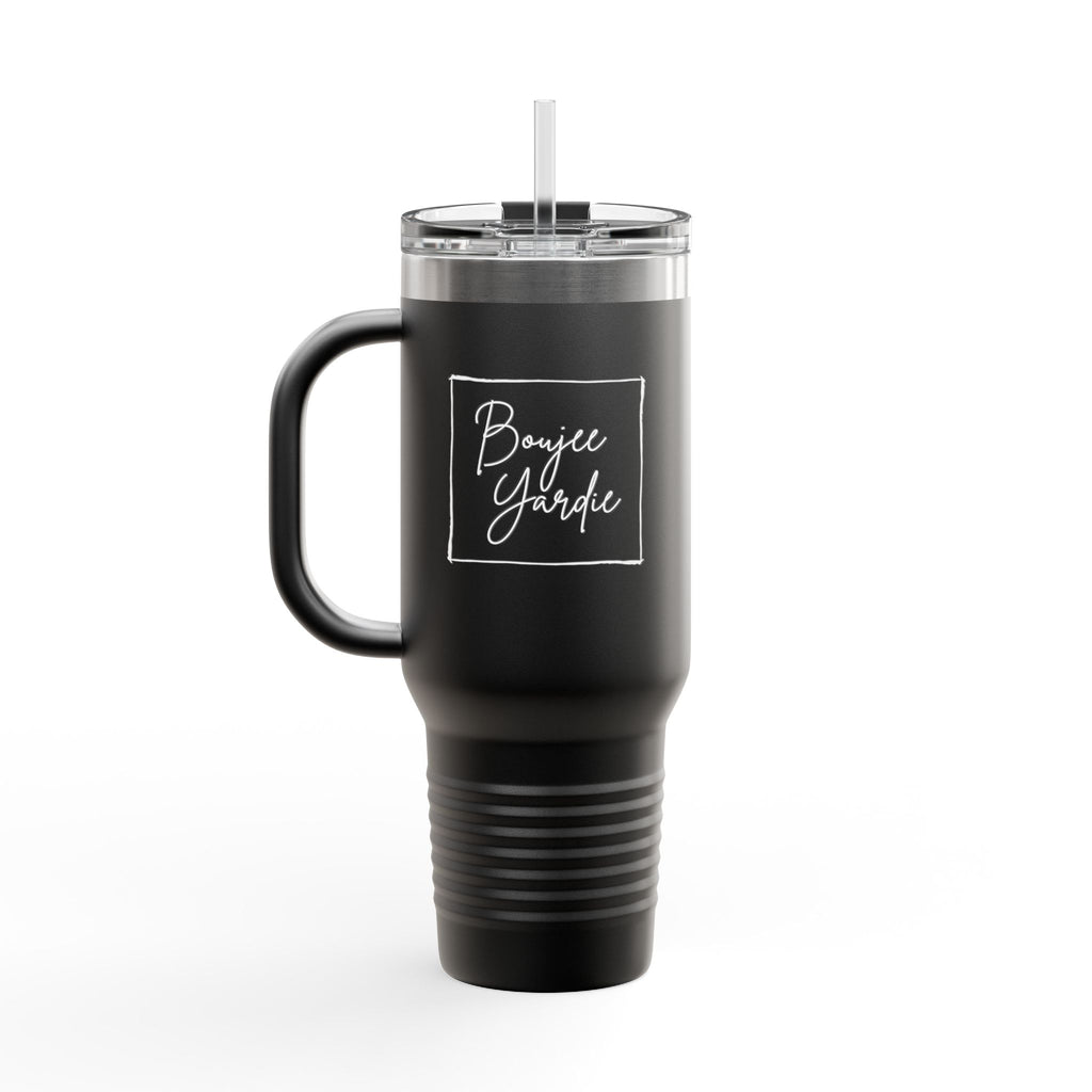 Black Insulated Travel Mug.