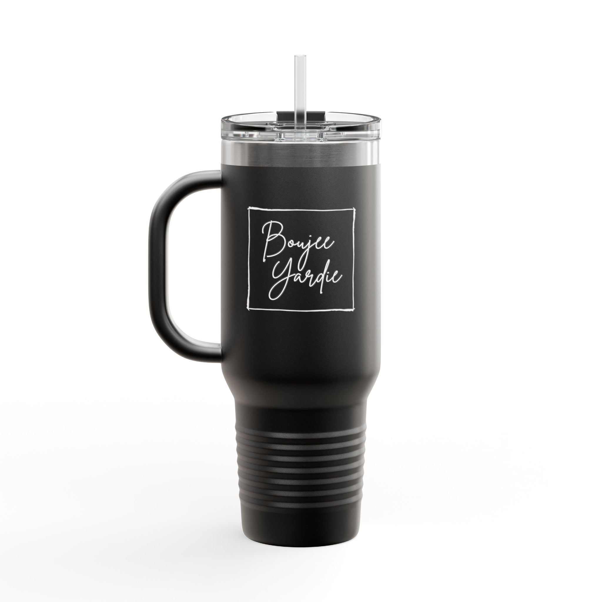 Black Insulated Travel Mug.
