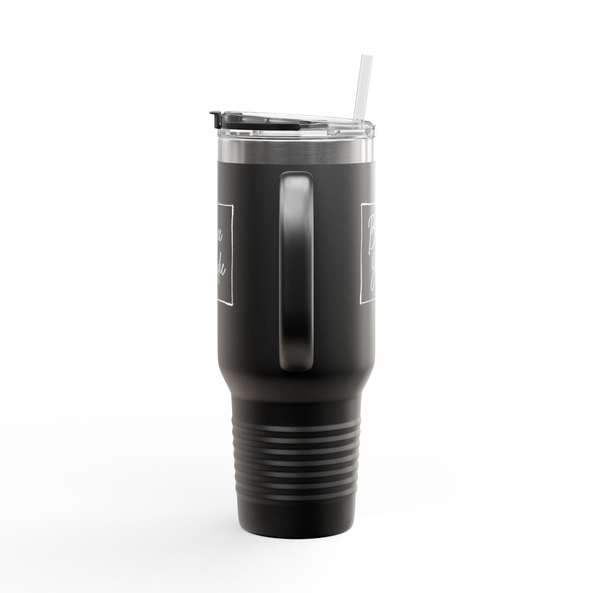 Black Insulated Travel Mug.