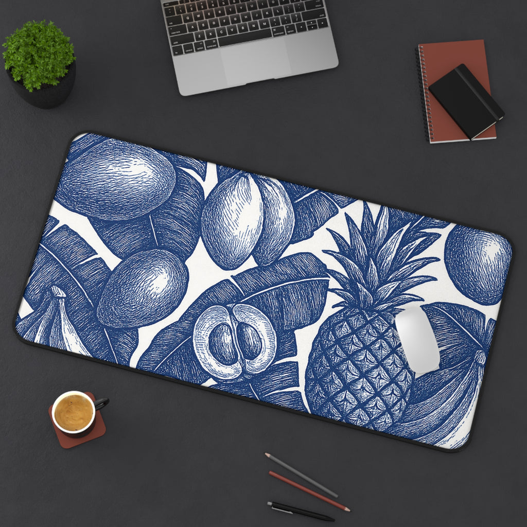 Desk Mat in Vintage Tropical Fruit Print.