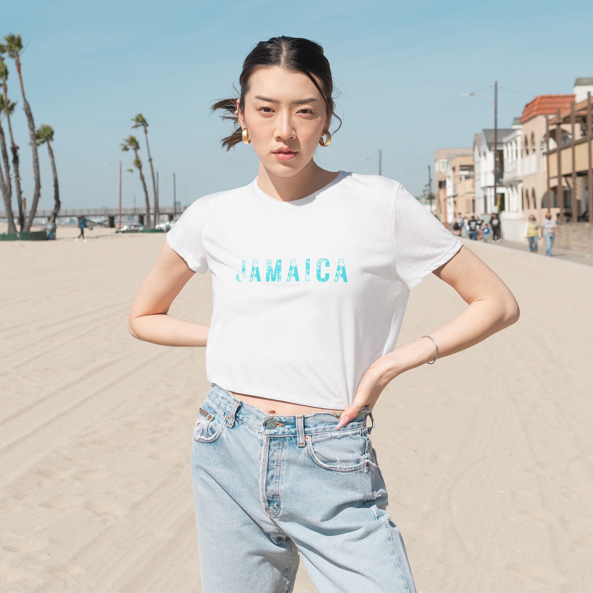 Trendy Cropped Jamaica T-shirt