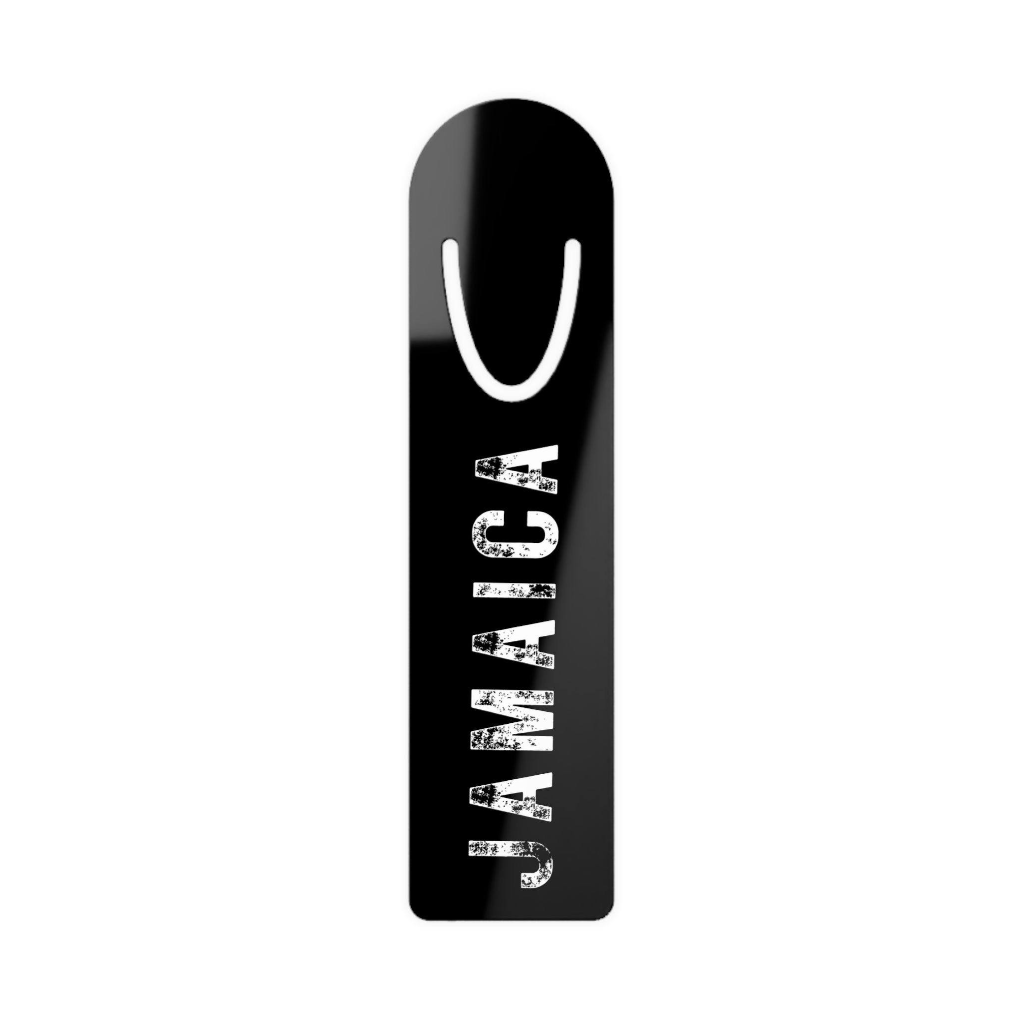 Black Bookmark With Bold "Jamaica" Print.