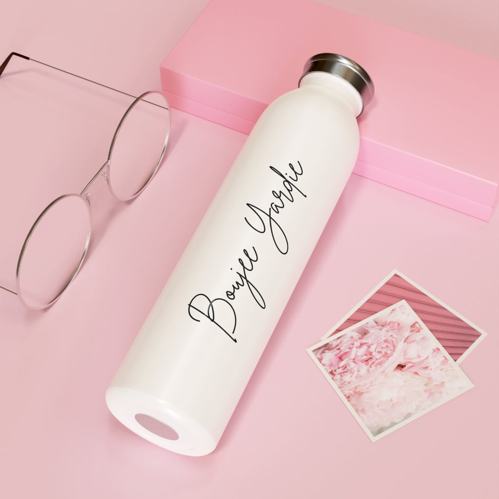 Sleek White Water Bottle