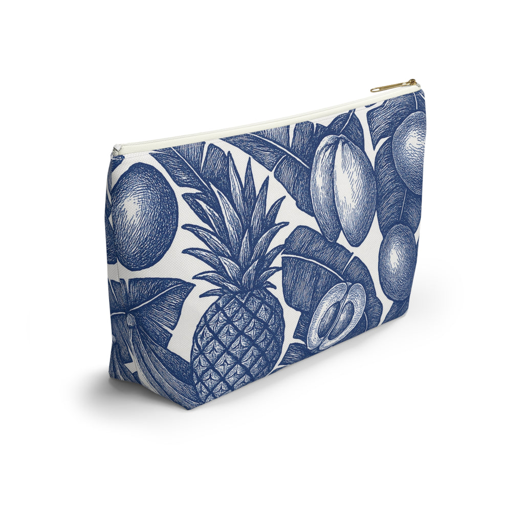 Chic Pouch In Vintage Tropical Fruit Print.