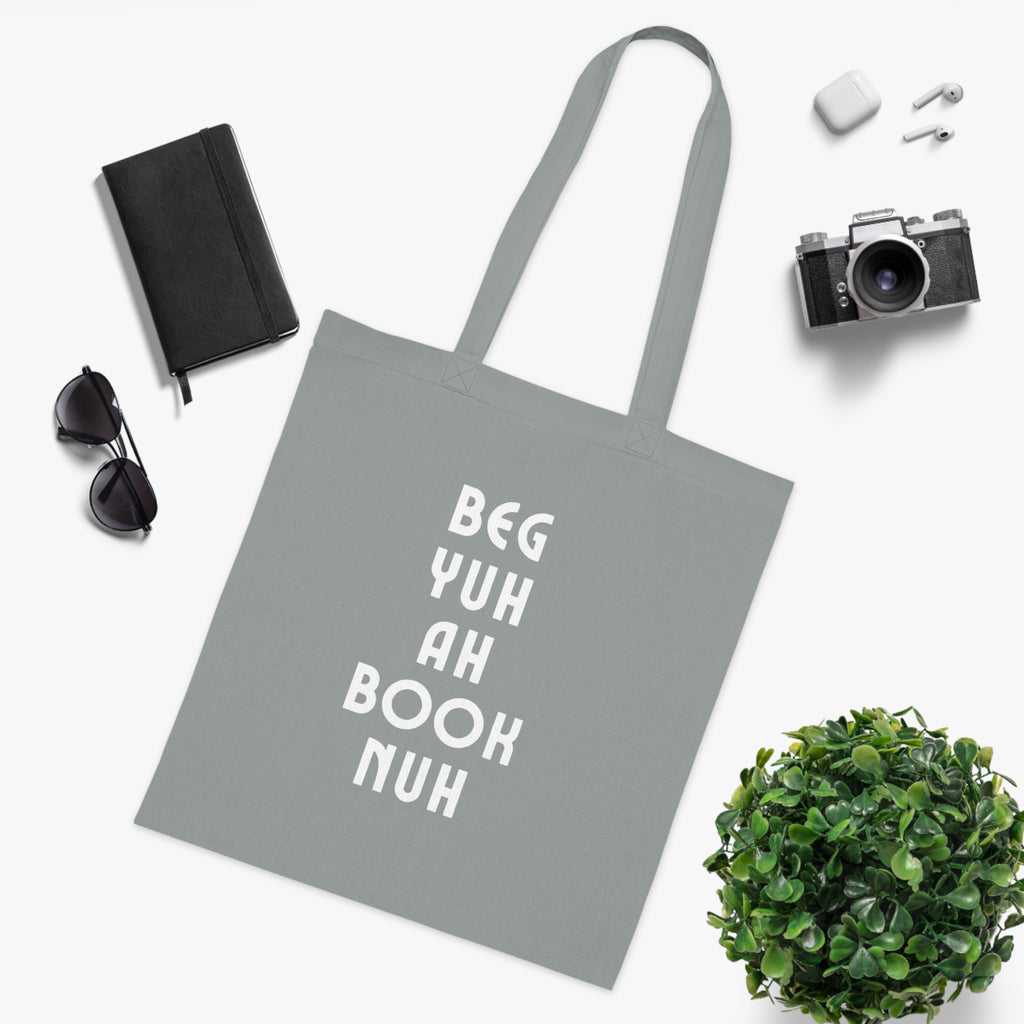 Tote Bag For Book Lovers With Jamaican Patois Print