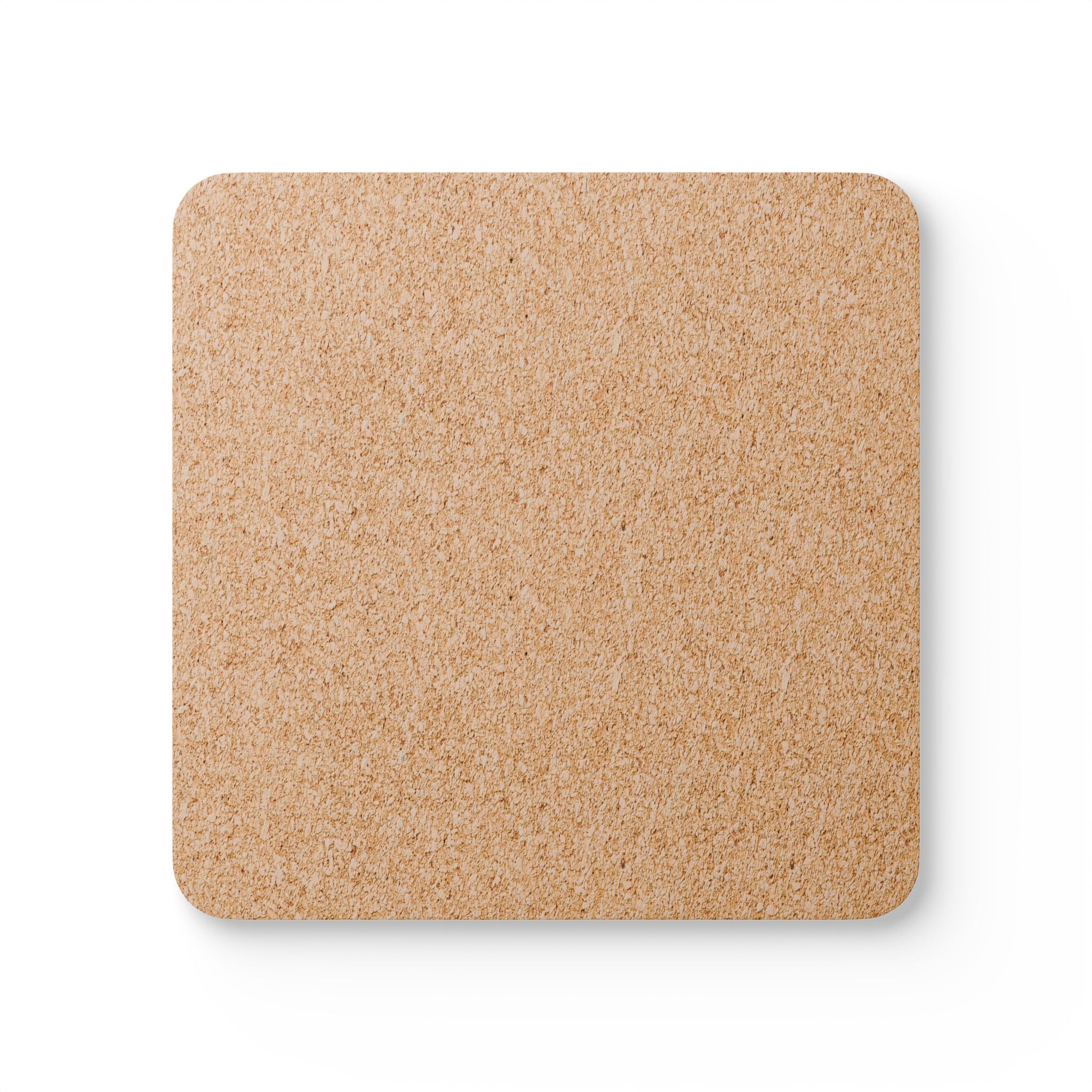 Modern Turquoise Corkwood Coaster Set, with "Jamaica" stamp print design.