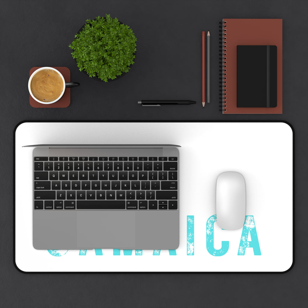 Desk Mat With Bold "Jamaica" print.