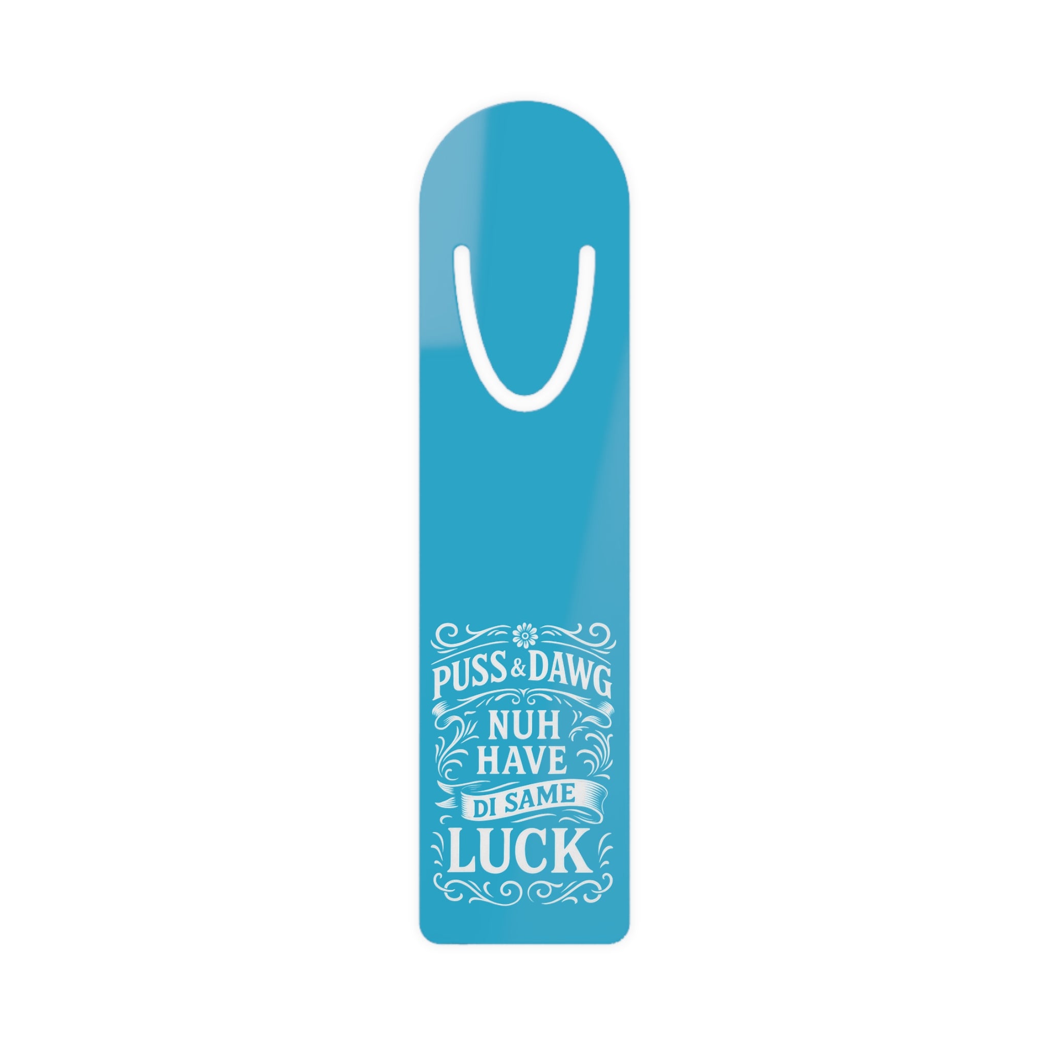 Bookmark with Jamaican patois quote.