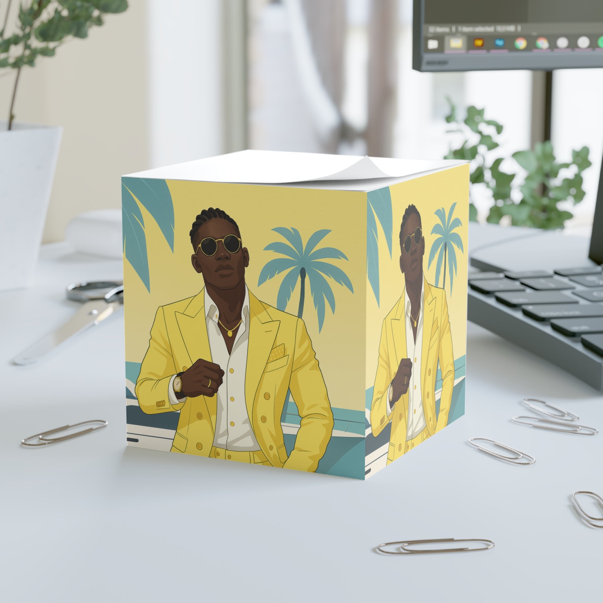 Note Cube With Jamaican Bredda.