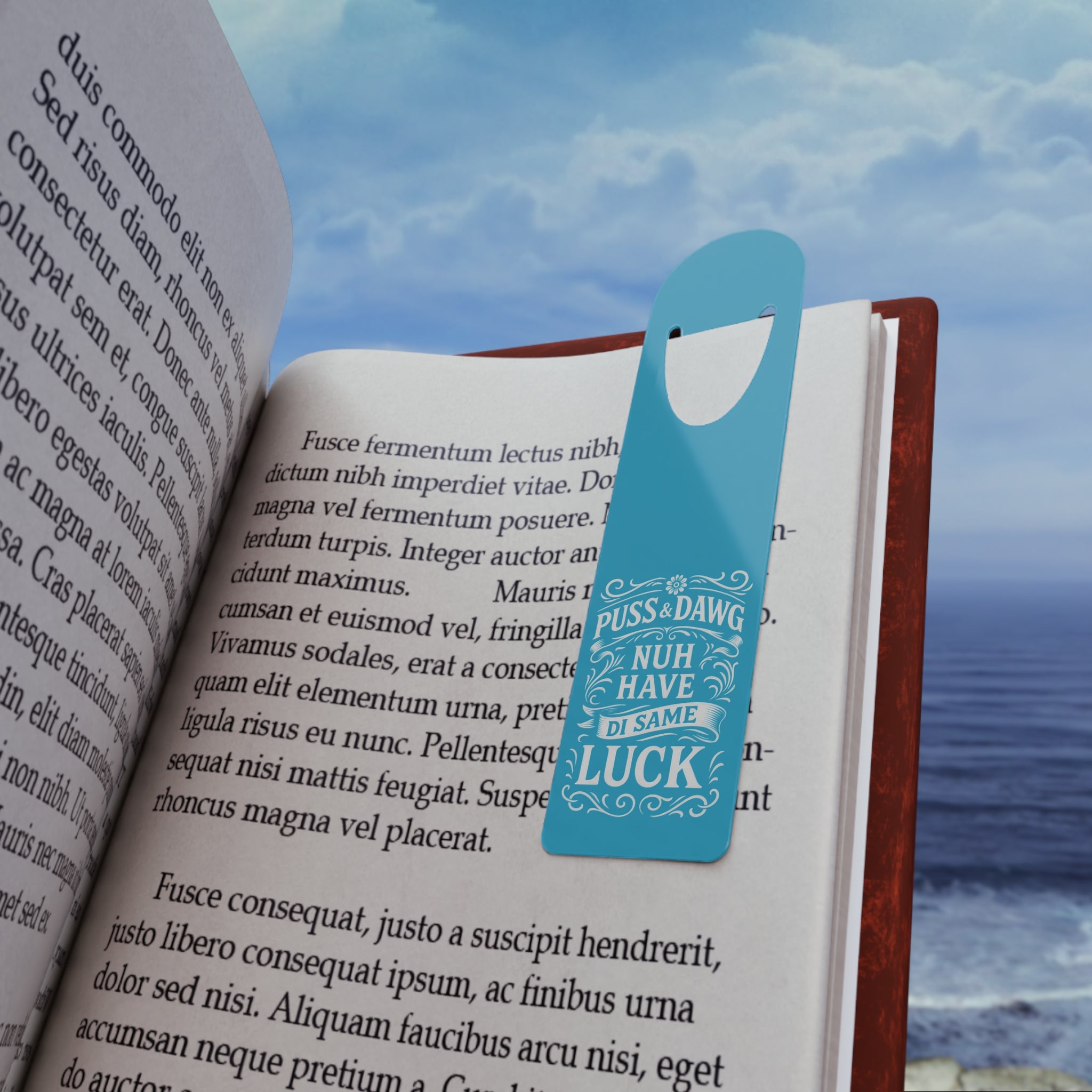 Bookmark with Jamaican patois quote.