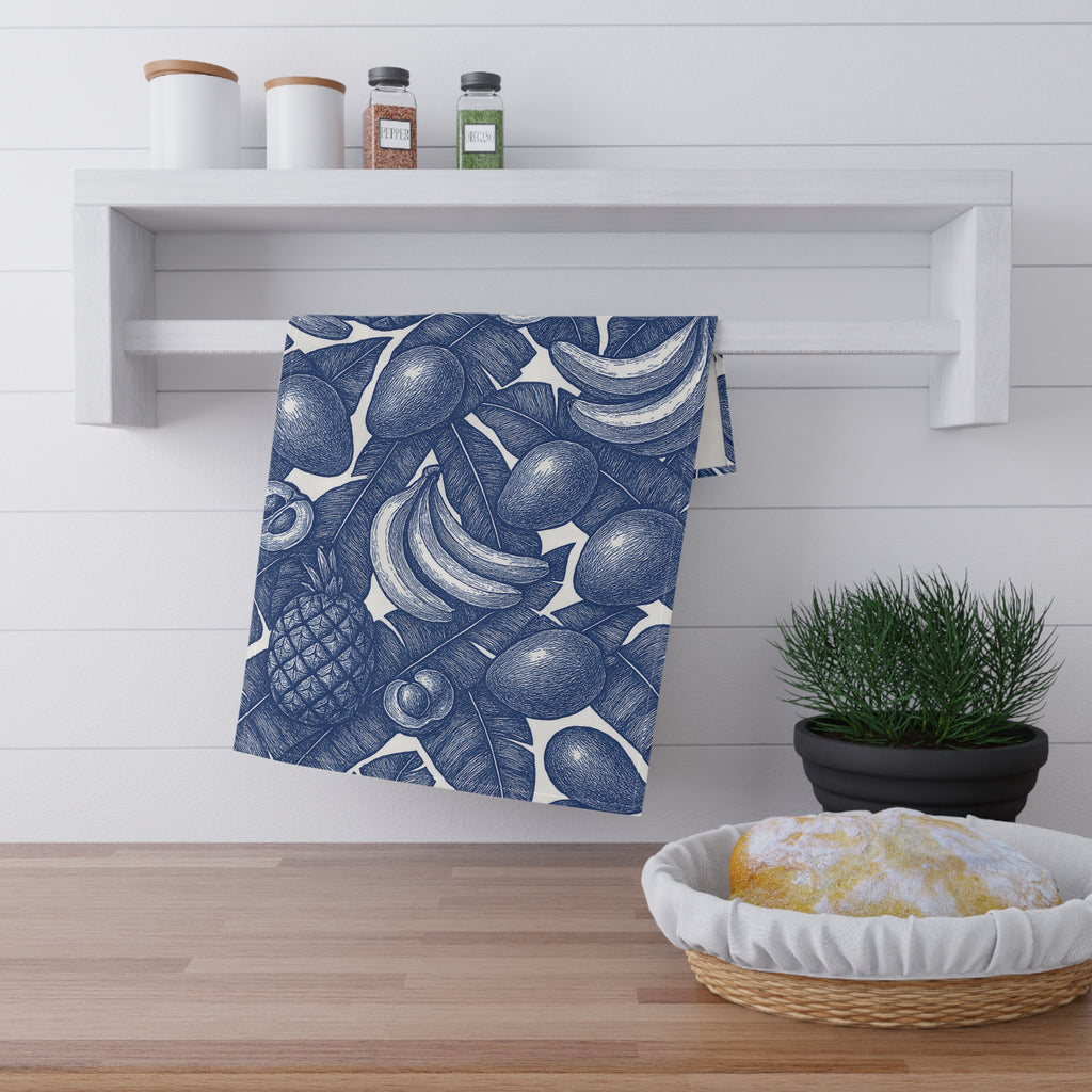 Tea Cloth With Tropical Fruit Print.