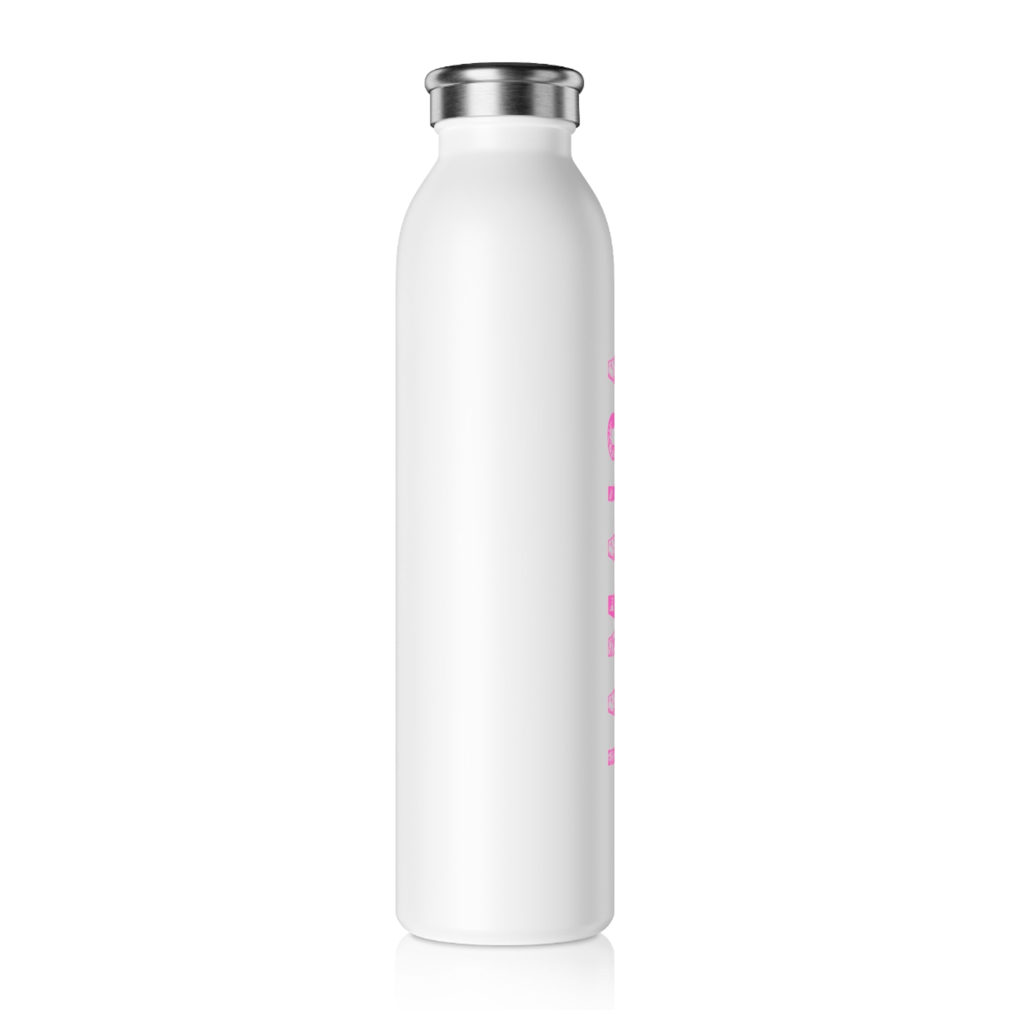 Pink & White Water Bottle