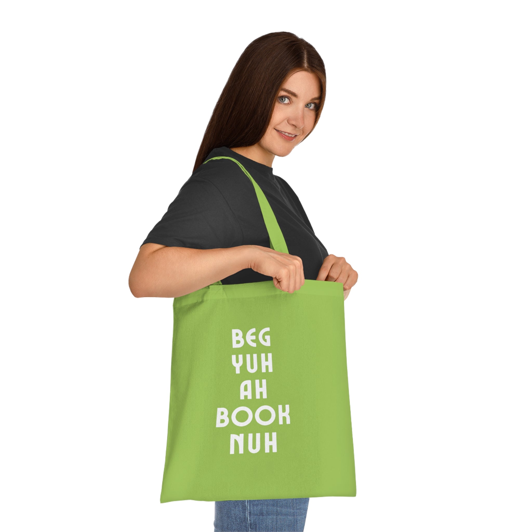Tote Bag For Book Lovers With Jamaican Patois Print