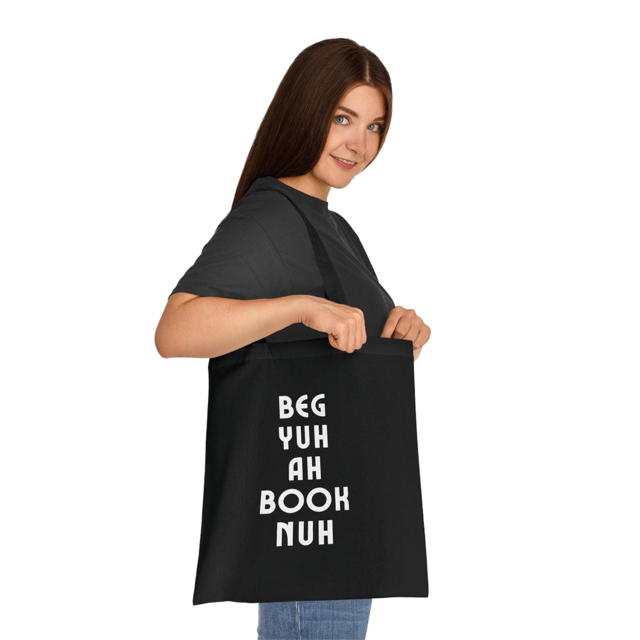 Tote Bag For Book Lovers With Jamaican Patois Print