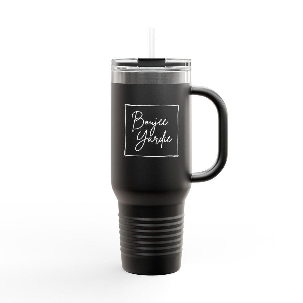Black Insulated Travel Mug.