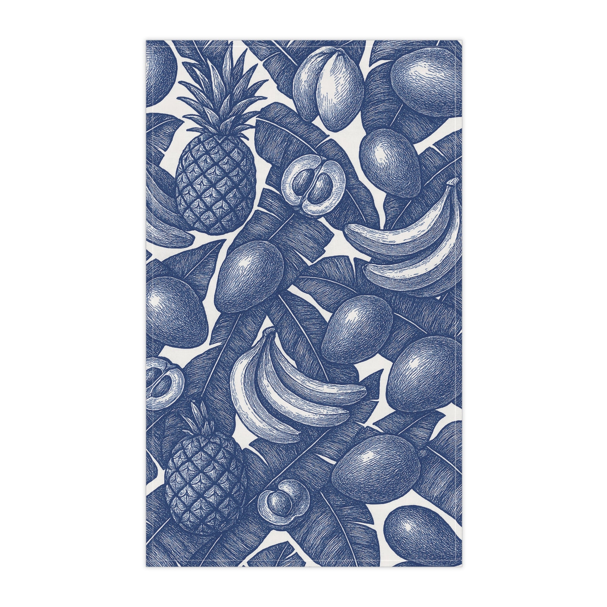 Tea Cloth With Tropical Fruit Print.