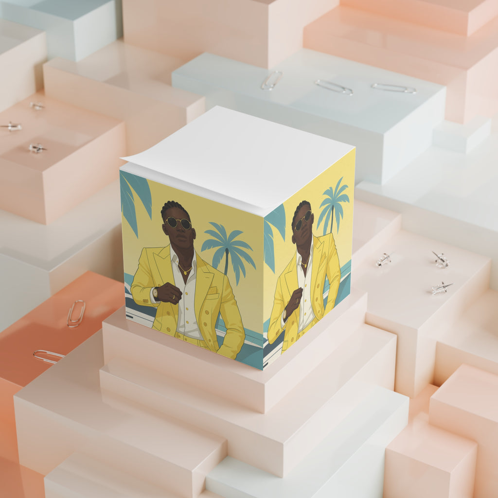 Note Cube With Jamaican Bredda.