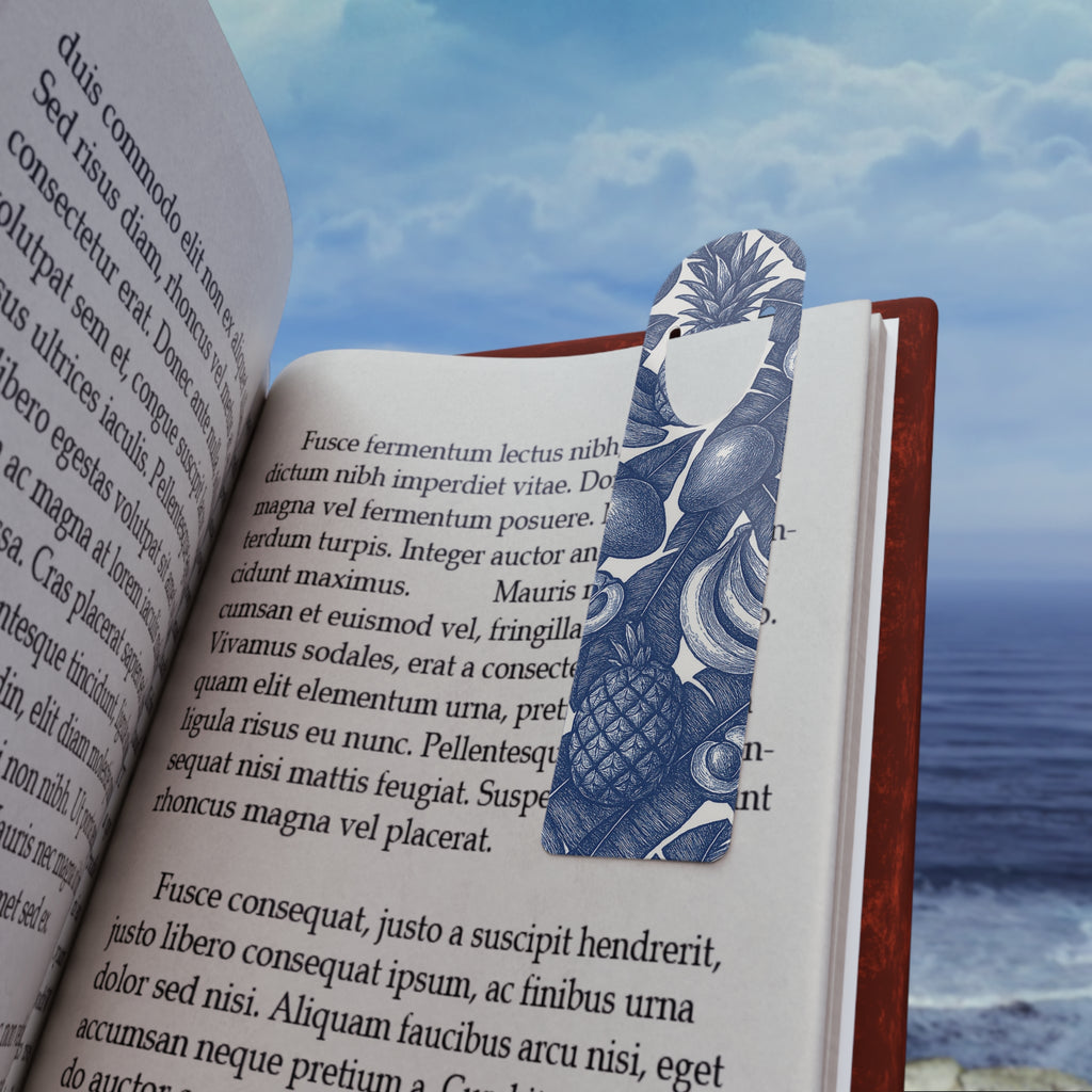 Bookmark In Vintage Tropical Fruit Print.