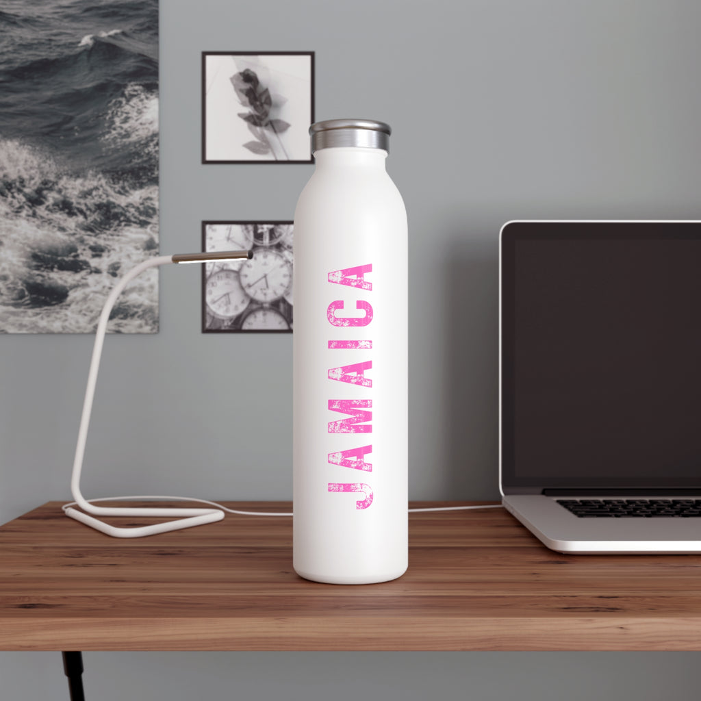 Pink & White Water Bottle