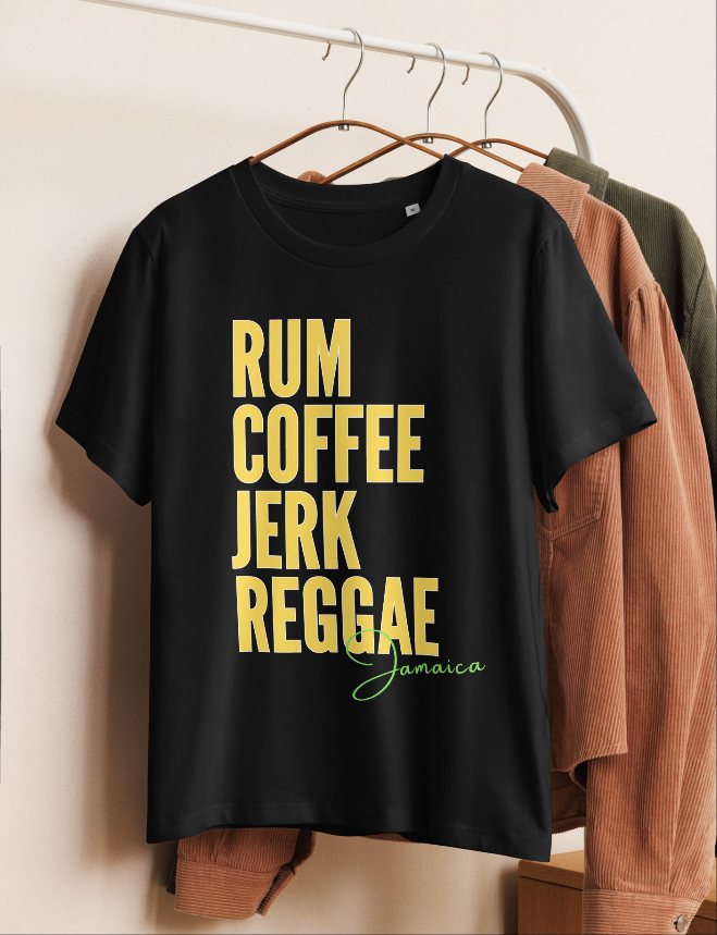 Women’s Black Organic Ribbed Neck T-shirt