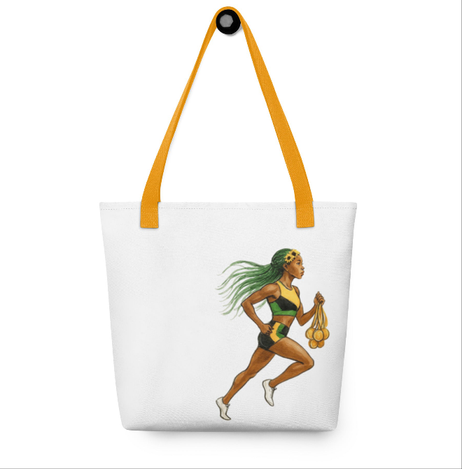 Tote Bag With Jamaican Sprint Queen