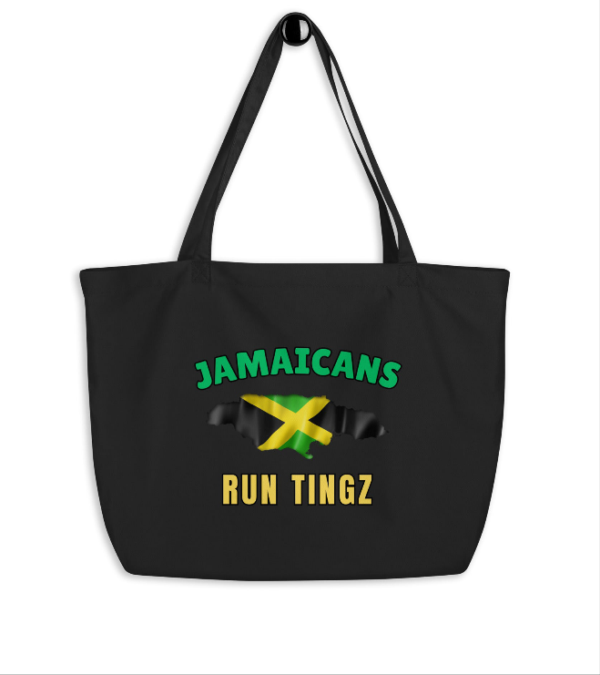 A large Jamaican tote bag