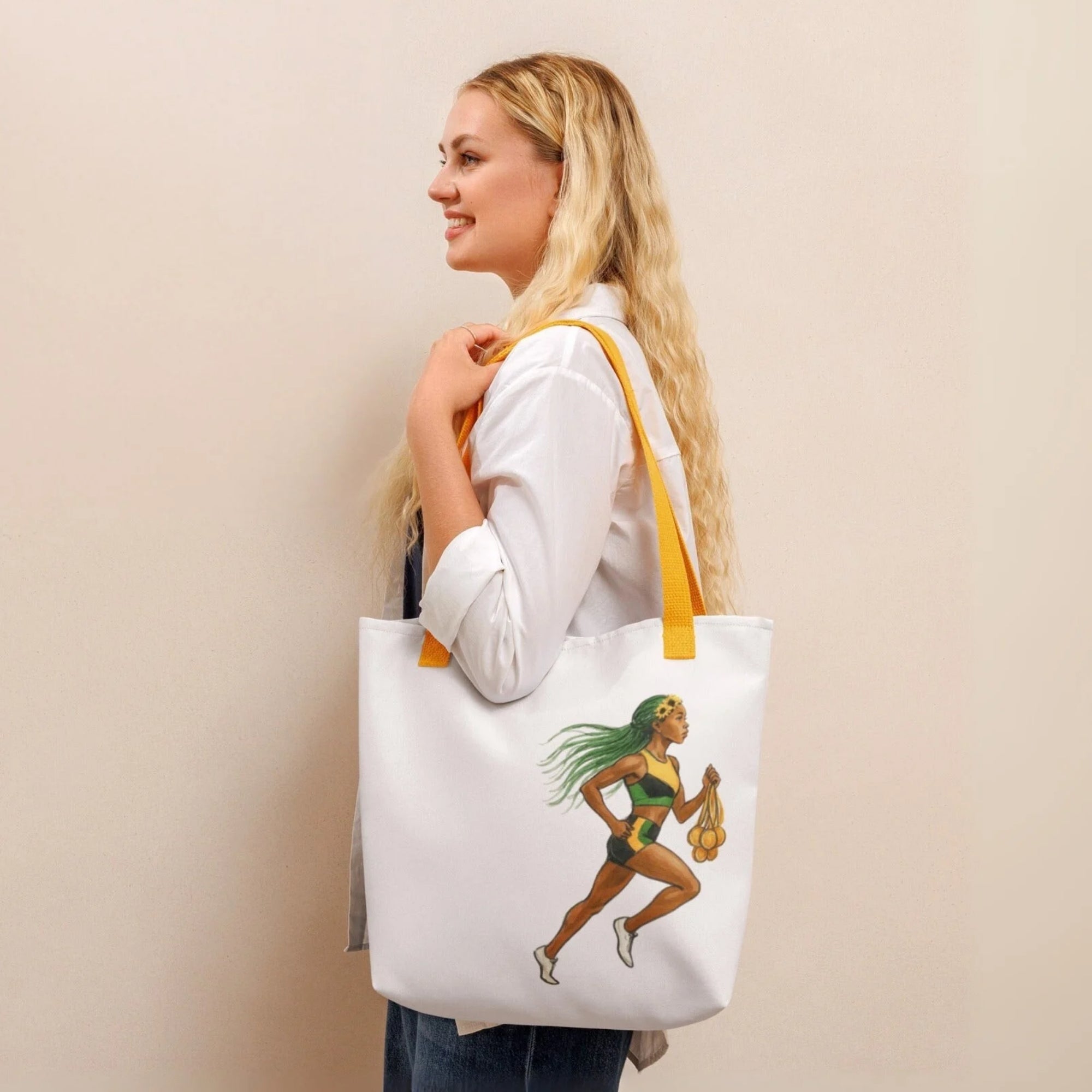 Tote Bag With Jamaican Sprint Queen